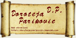 Doroteja Paripović vizit kartica